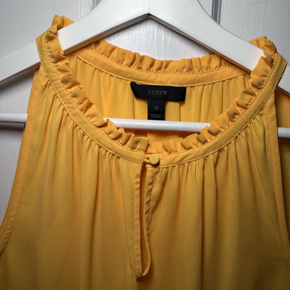 Yellow Ruffle High-neck Tank - Picture 2 of 4